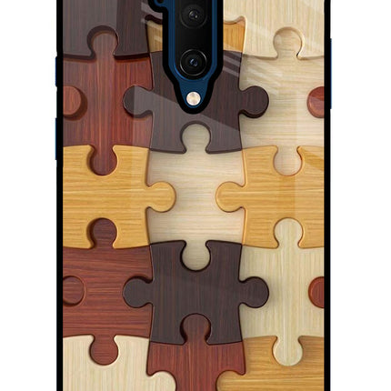 Wooden Puzzle Oneplus 7T Pro Glass Case