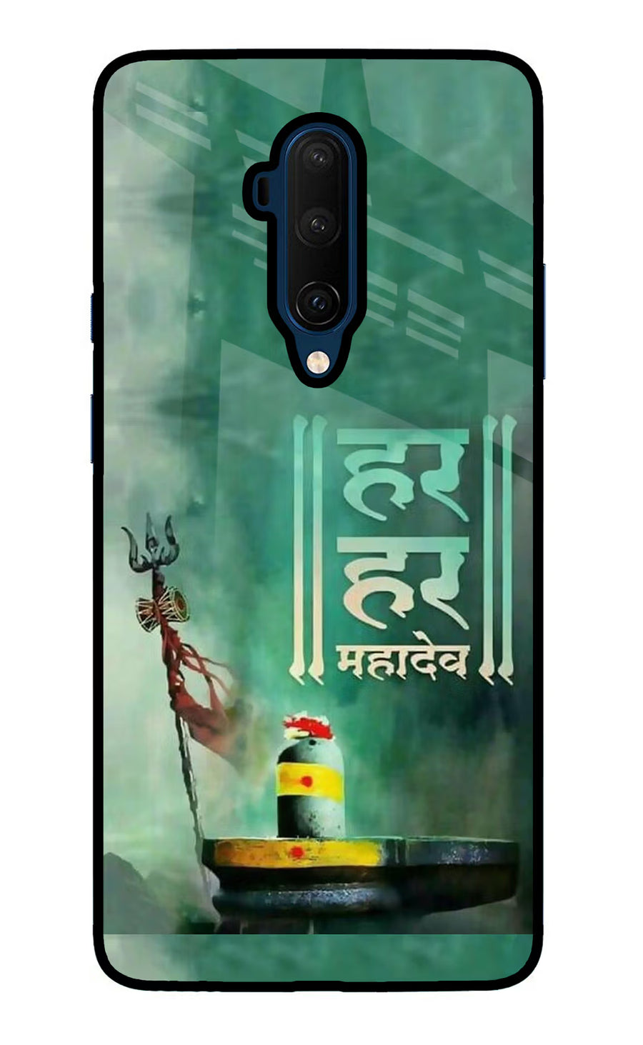 Har Har Mahadev Shivling Oneplus 7T Pro Back Cover, Glass case