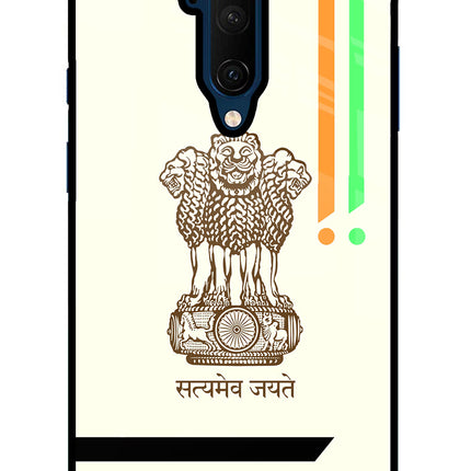 Satyamev Jayate Brown Logo Oneplus 7T Pro Glass Case