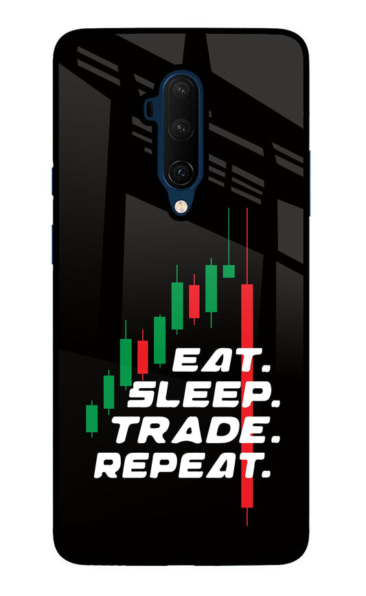 Eat Sleep Trade Repeat Oneplus 7T Pro Glass Case