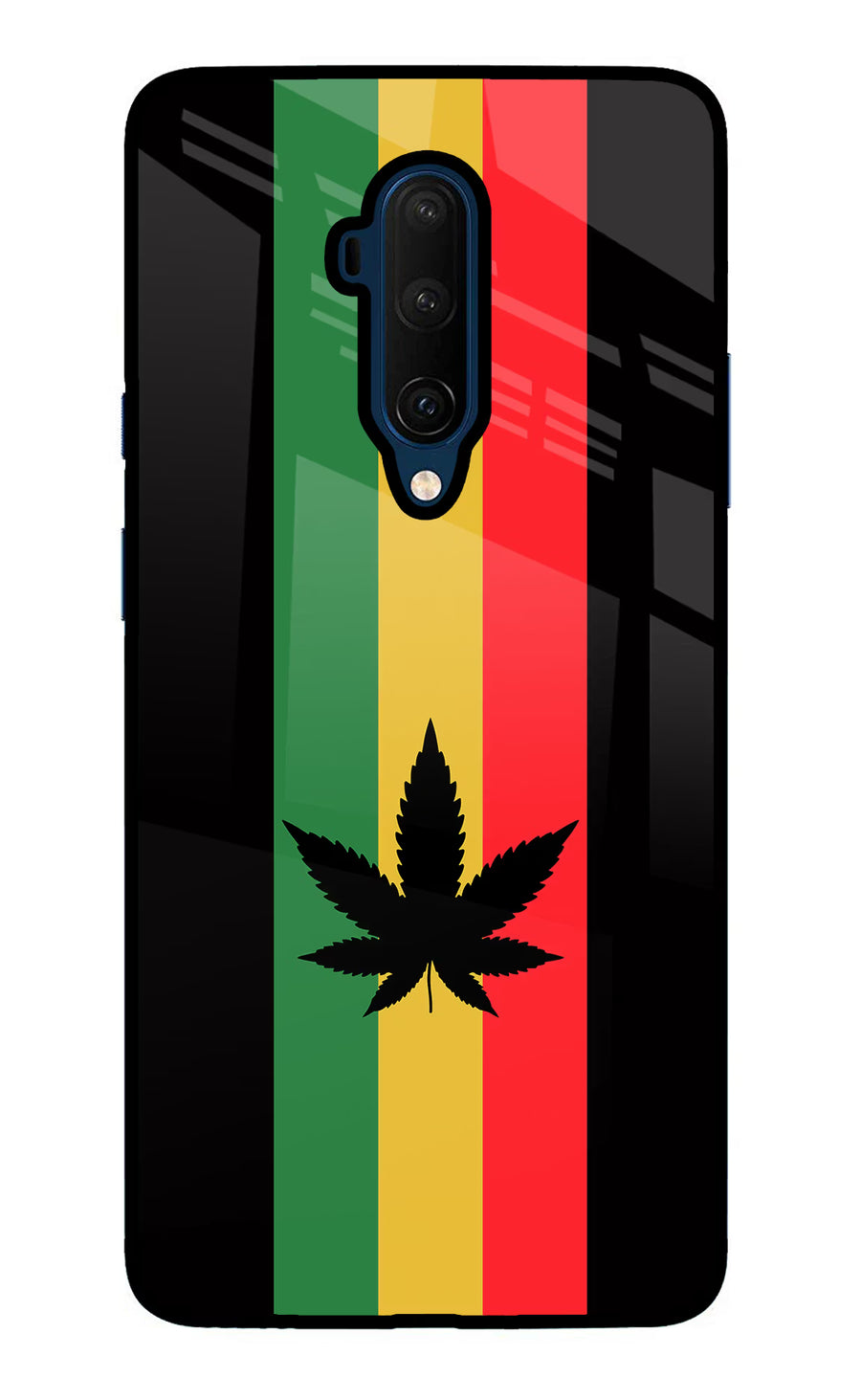Weed Flag Oneplus 7T Pro Back Cover, Glass case