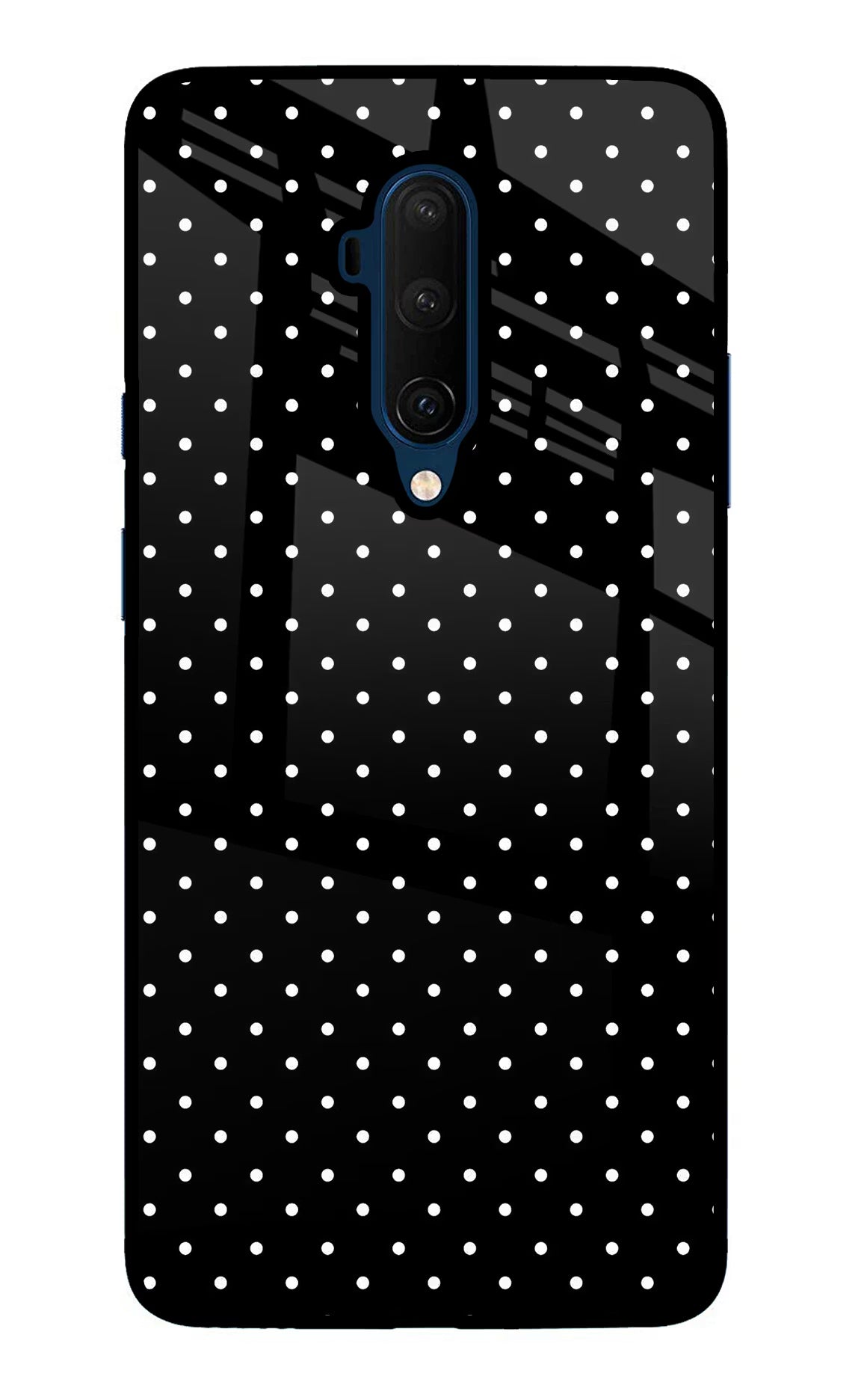 White Dots Oneplus 7T Pro Glass Case Back Cover by Casekaro