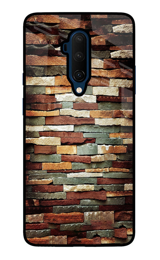 Bricks Pattern Oneplus 7T Pro Glass Case