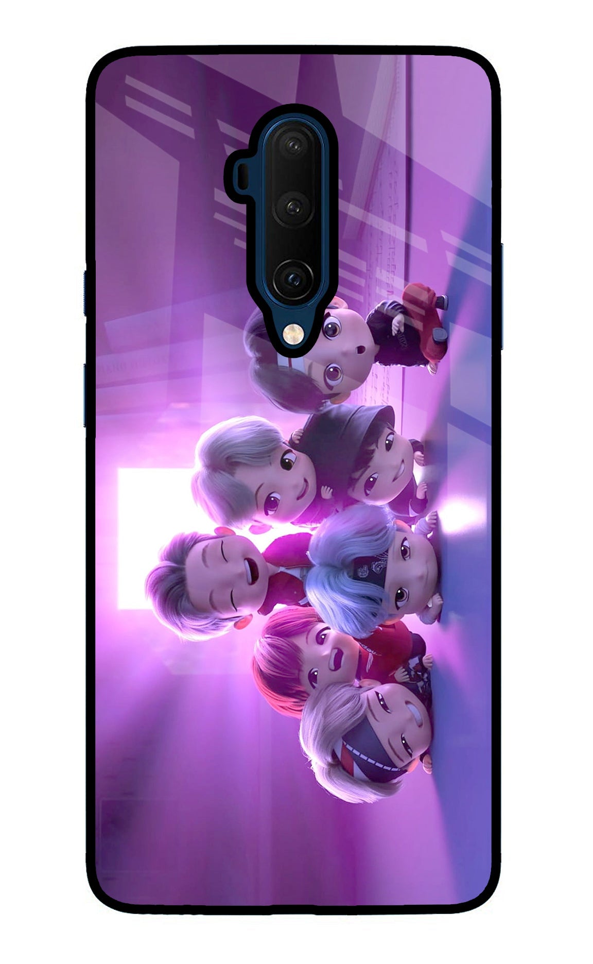 BTS Chibi Oneplus 7T Pro Glass Case