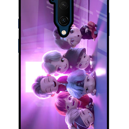 BTS Chibi Oneplus 7T Pro Glass Case