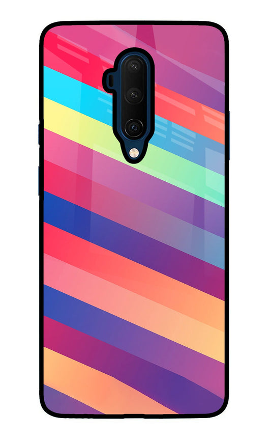 Stripes color Oneplus 7T Pro Glass Case