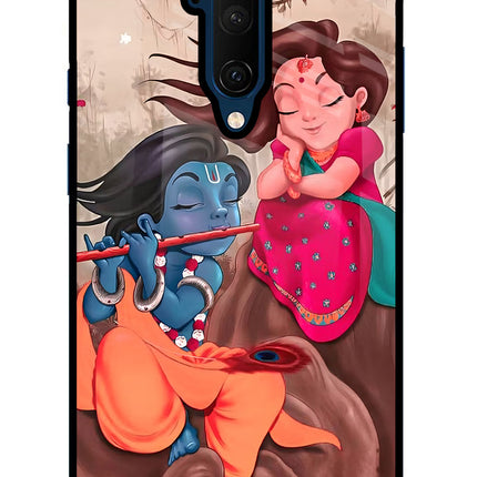 Radhe Krishna Oneplus 7T Pro Glass Case