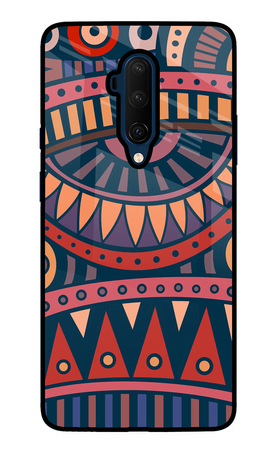 African Culture Design Oneplus 7T Pro Glass Case Back Cover by Casekaro