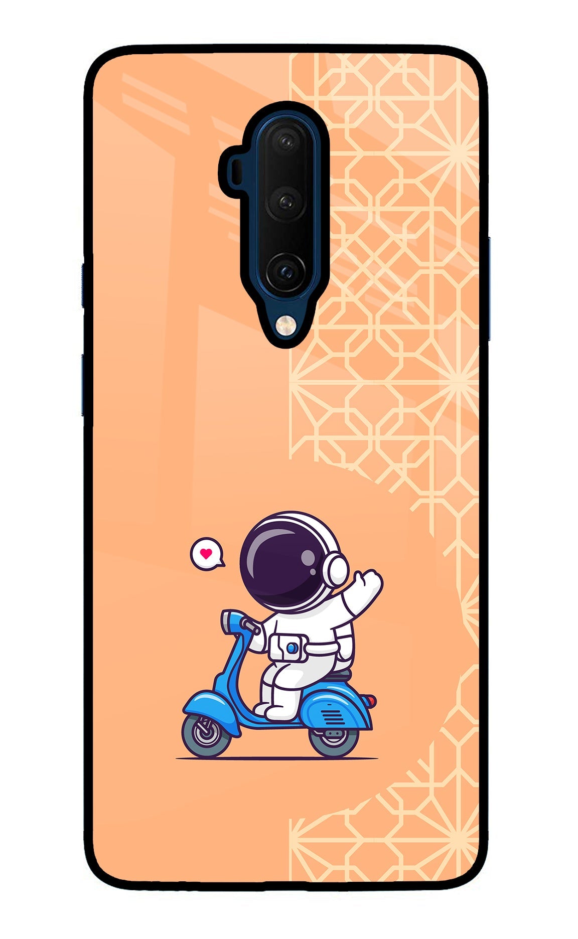 Cute Astronaut Riding Oneplus 7T Pro Glass Case