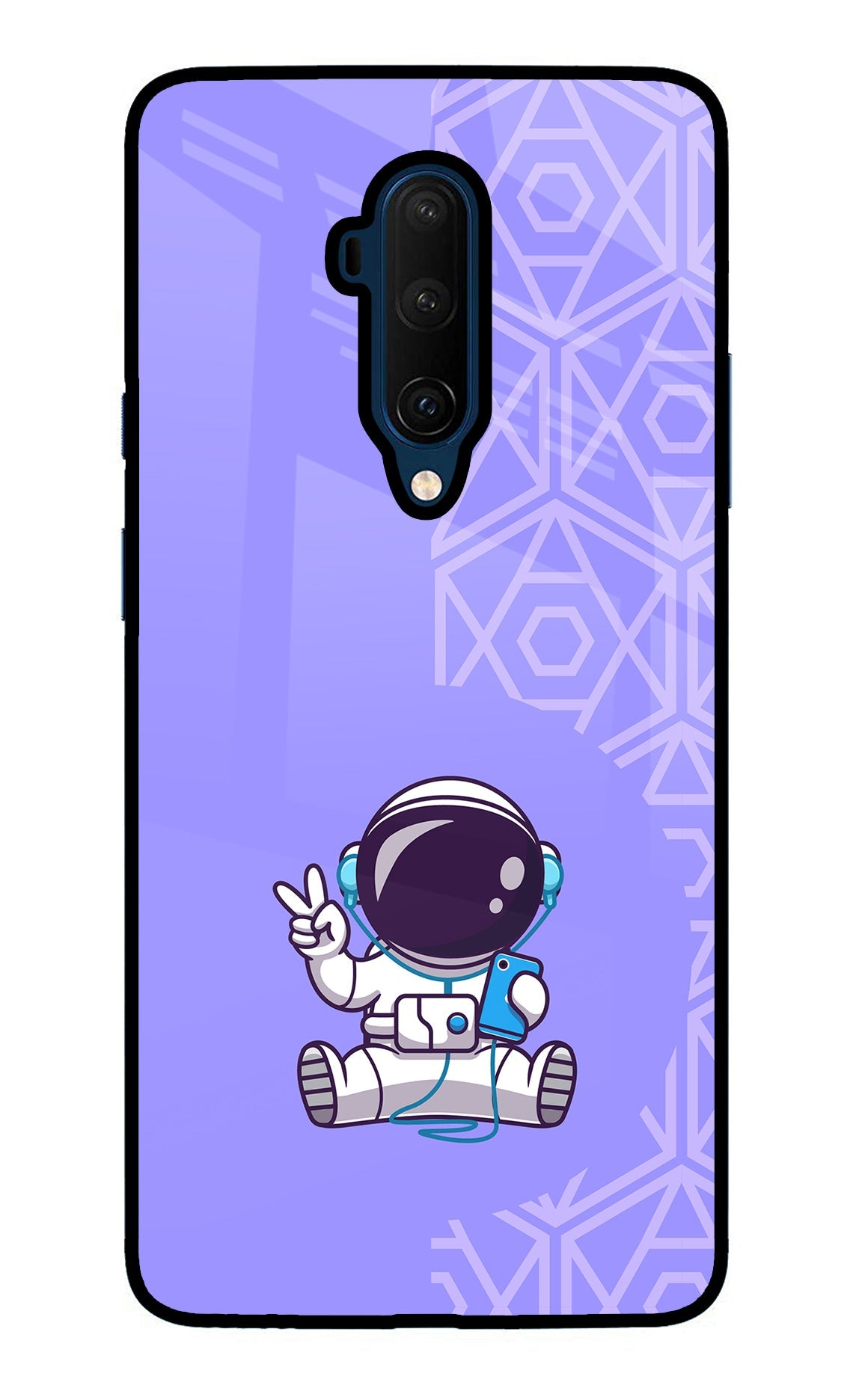 Cute Astronaut Chilling Oneplus 7T Pro Glass Case