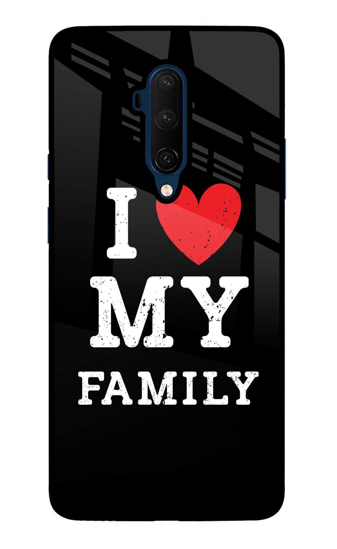 I Love My Family Oneplus 7T Pro Glass Case