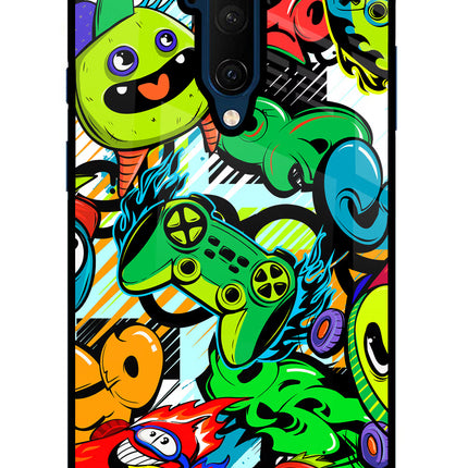 Game Doodle Oneplus 7T Pro Glass Case