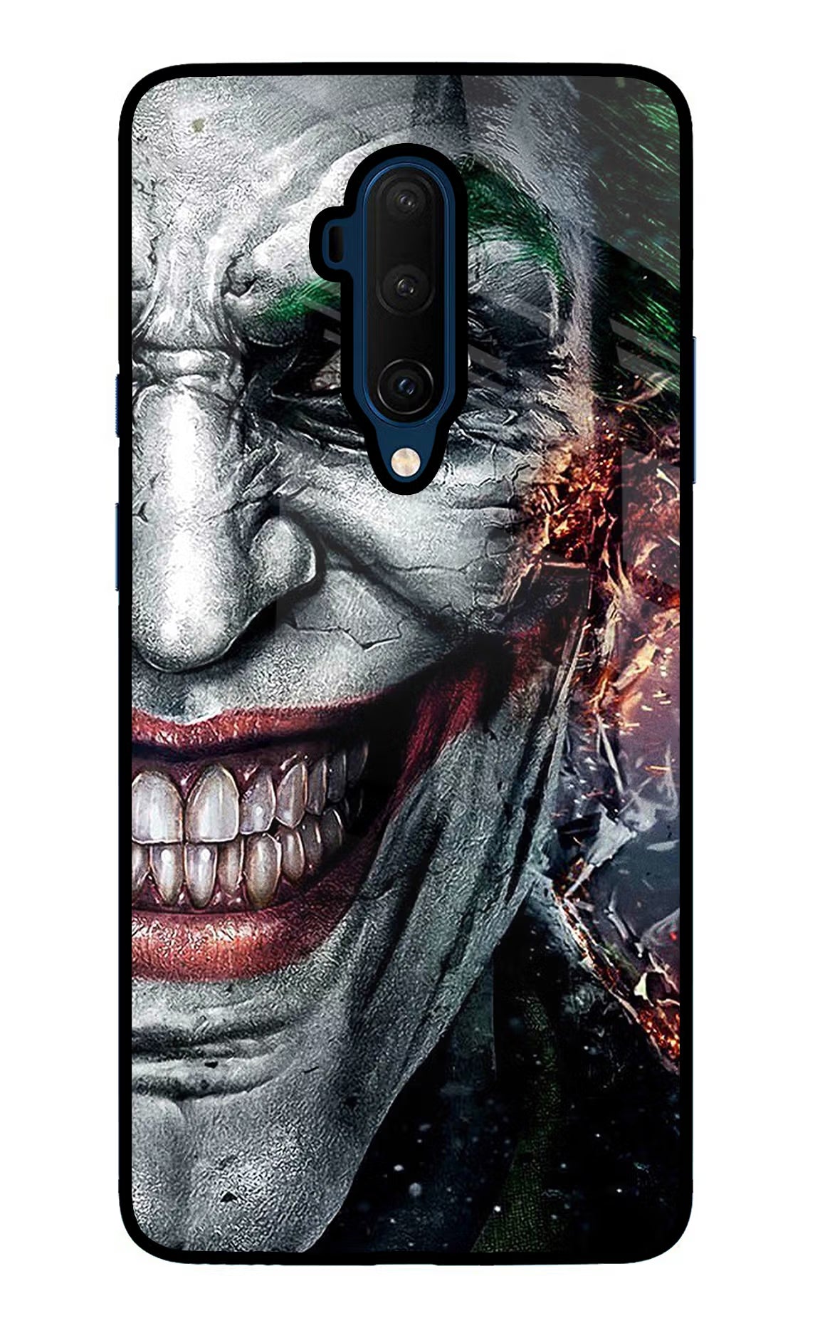 Joker Cam Oneplus 7T Pro Glass Case Back Cover by Casekaro