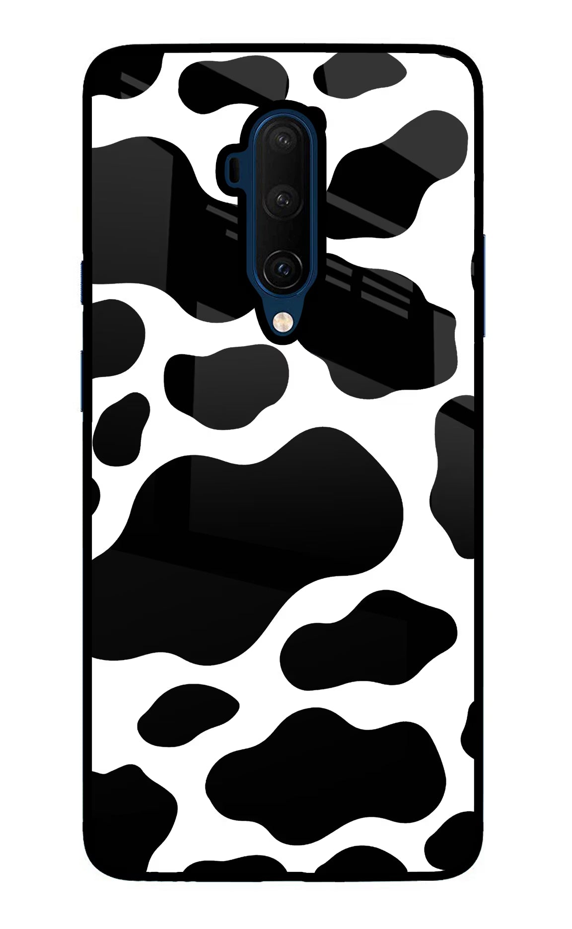 Cow Spots Oneplus 7T Pro Glass Case Back Cover by Casekaro