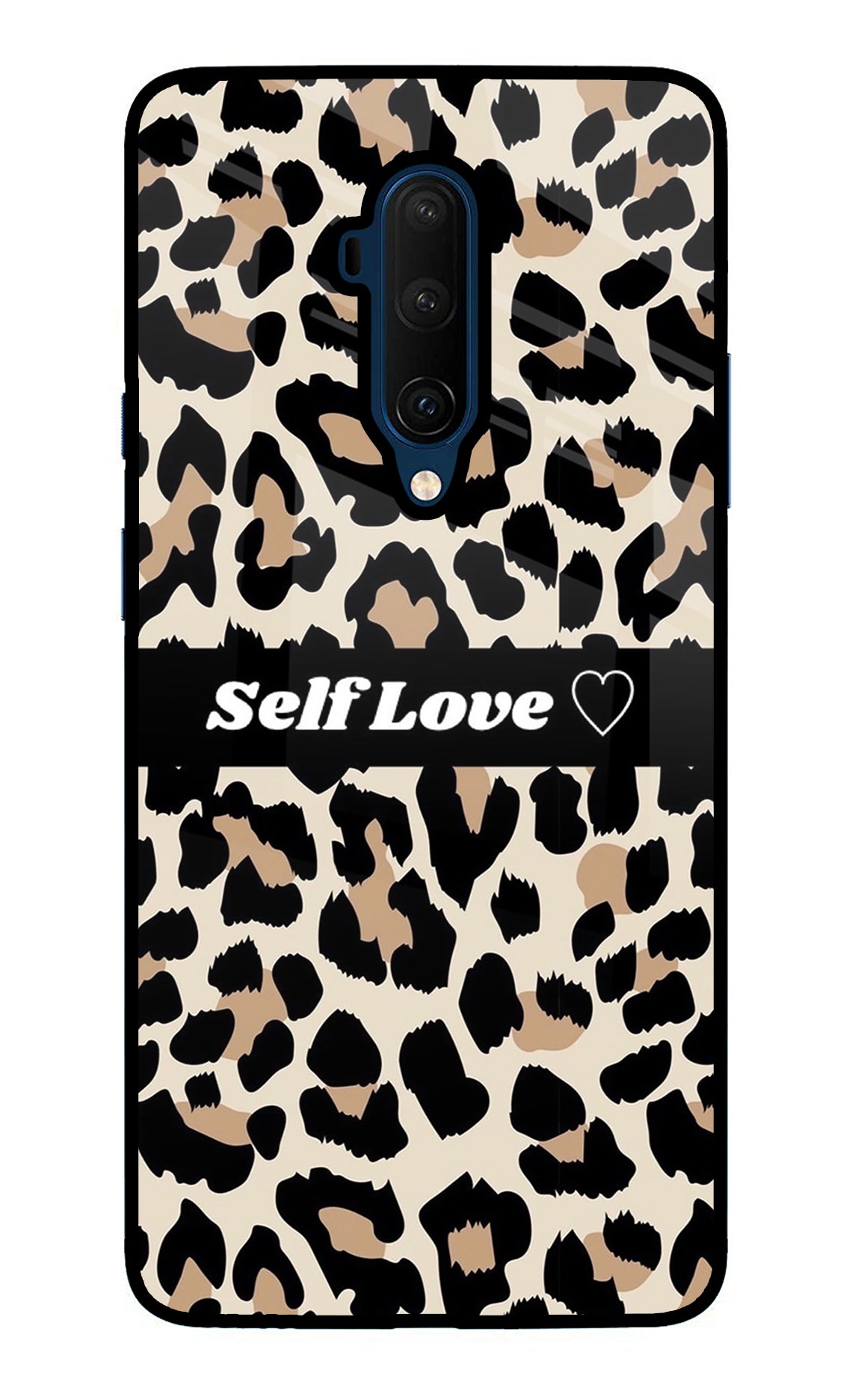 Leopard Print Self Love Oneplus 7T Pro Glass Case