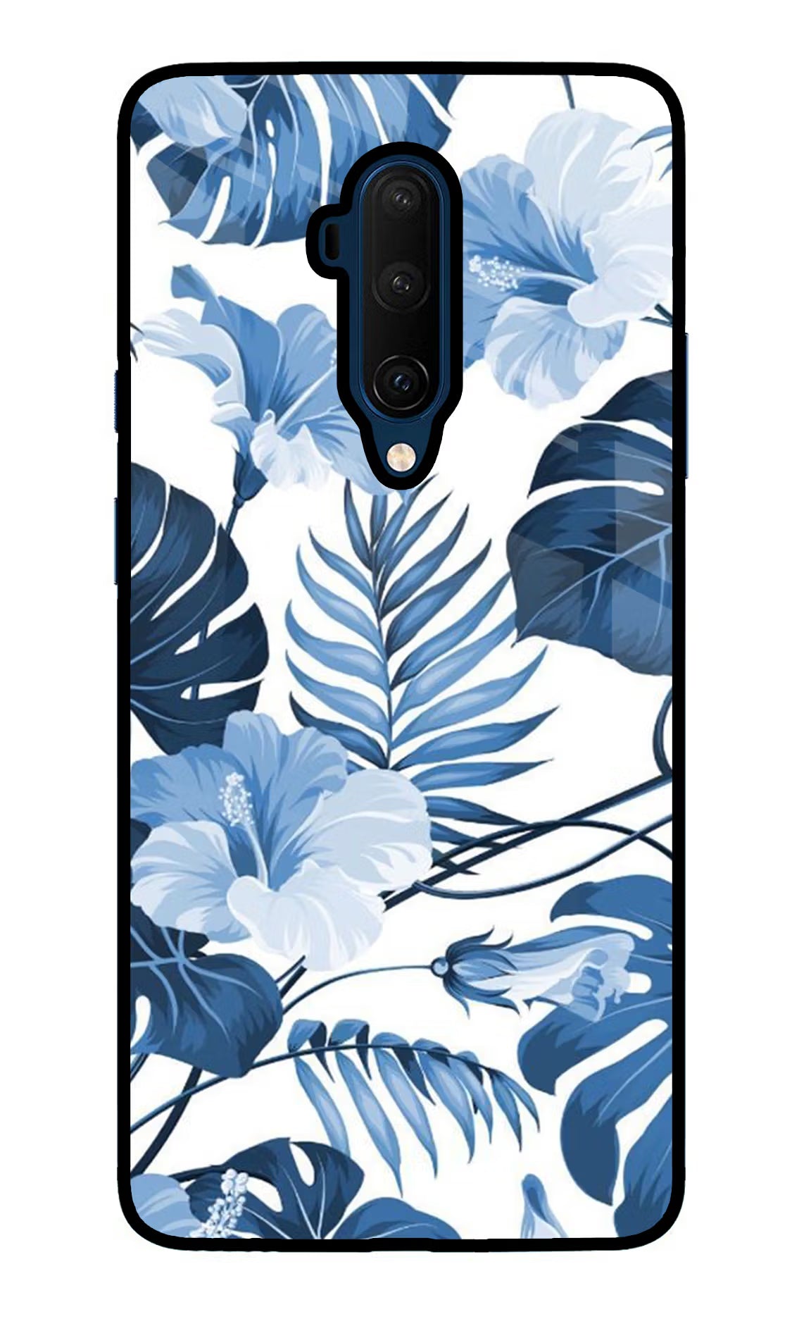 Fabric Art Oneplus 7T Pro Glass Case Back Cover by Casekaro