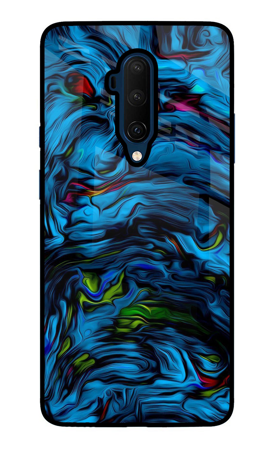 Dark Blue Abstract Oneplus 7T Pro Glass Case