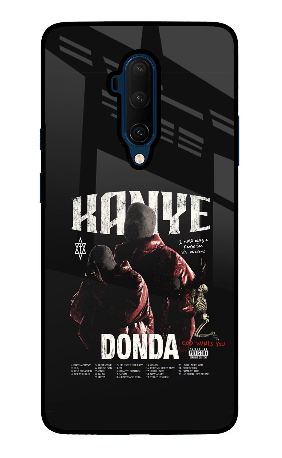 Donda Kanye West Oneplus 7T Pro Glass Case Back Cover by Casekaro