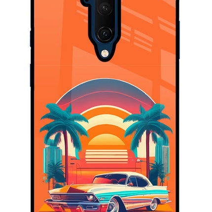 Palm Drive 80s Oneplus 7T Pro Glass Case