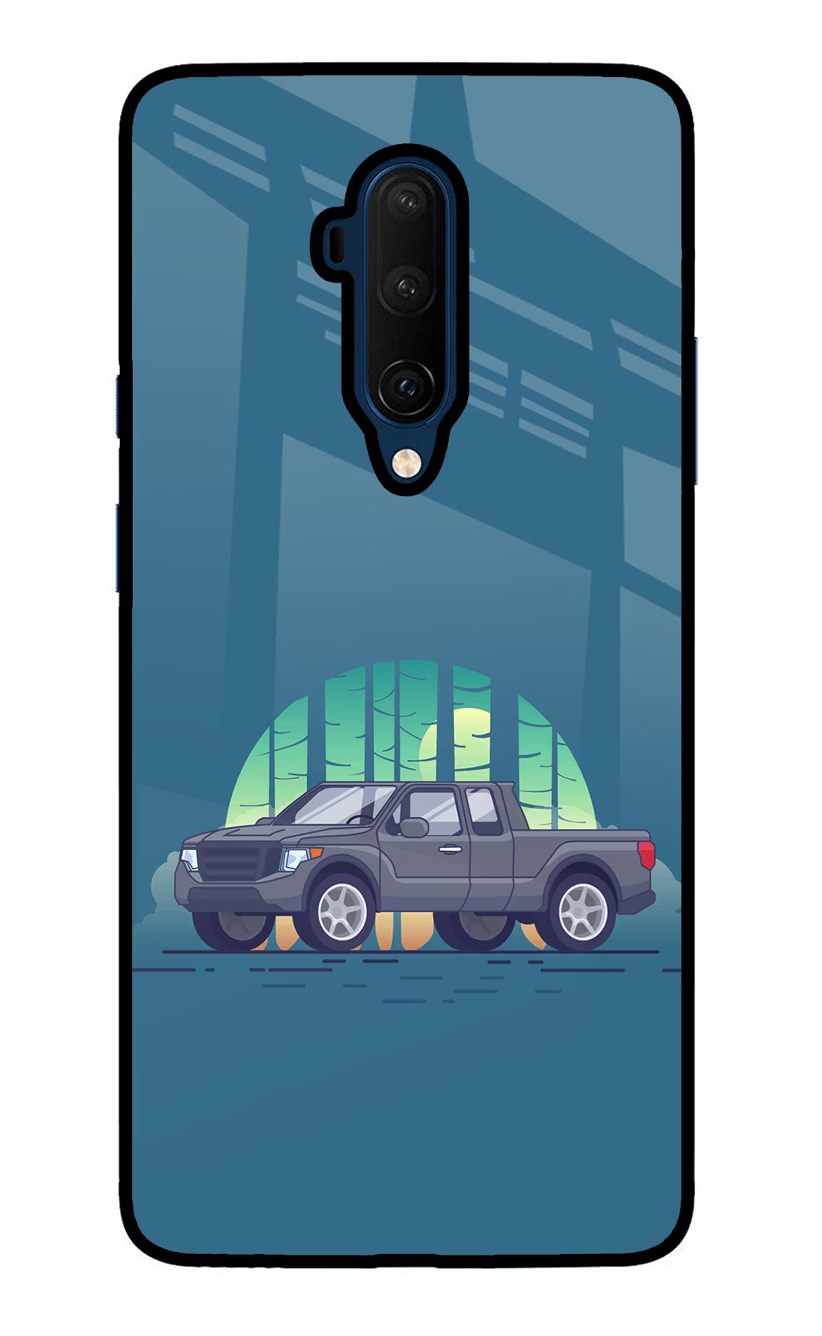 Retro Garage Vibe Oneplus 7T Pro Glass Case