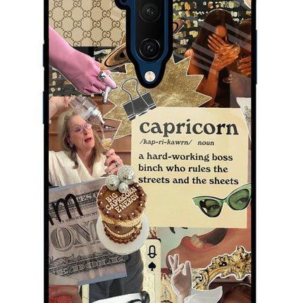 Capricorn Zodiac Oneplus 7T Pro Glass Case