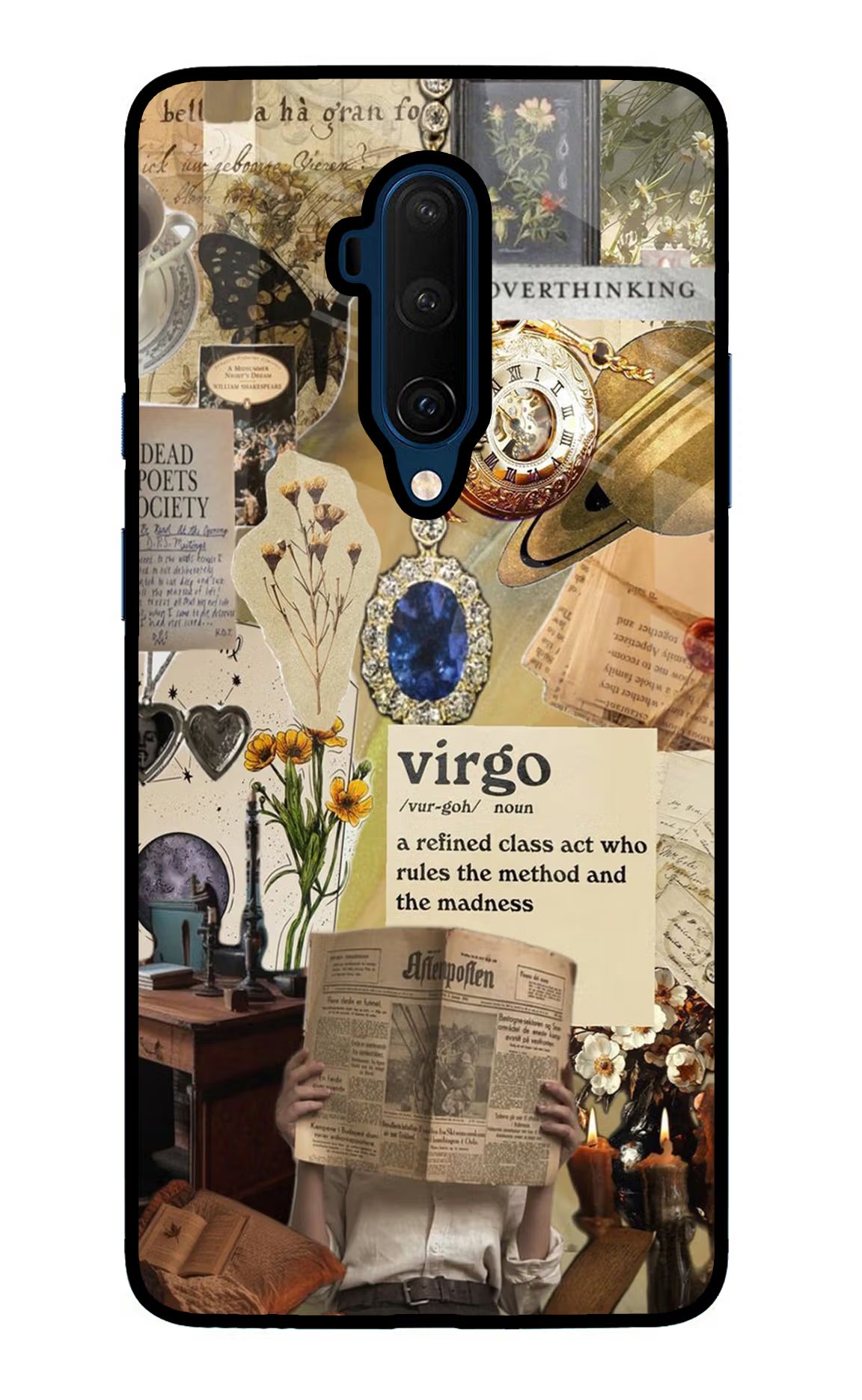 Virgo Zodiac Oneplus 7T Pro Glass Case Back Cover by Casekaro