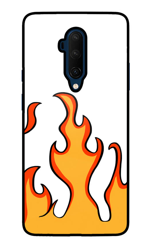 Fired Up – White Oneplus 7T Pro Glass Case
