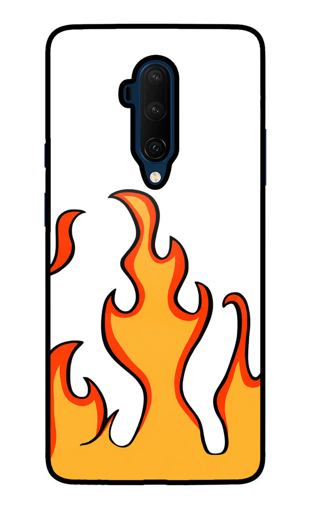 Fired Up – White Oneplus 7T Pro Glass Case