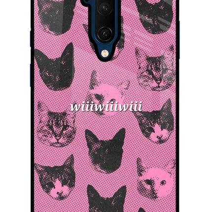 Pink Cats Oneplus 7T Pro Glass Case
