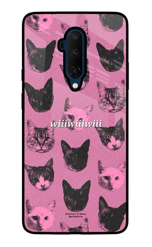 Pink Cats Oneplus 7T Pro Glass Case