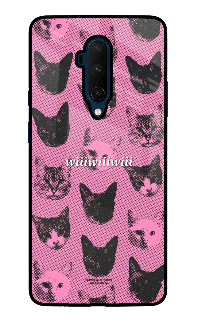Pink Cats Oneplus 7T Pro Glass Case