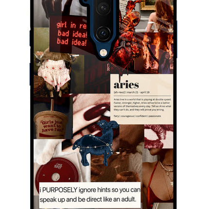 Zodiac Aries Oneplus 7T Pro Glass Case