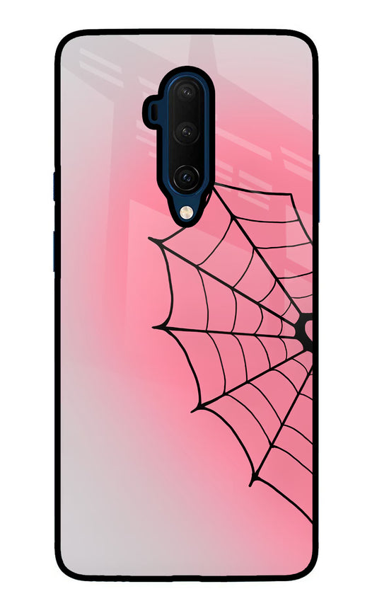 Pink Web Oneplus 7T Pro Glass Case