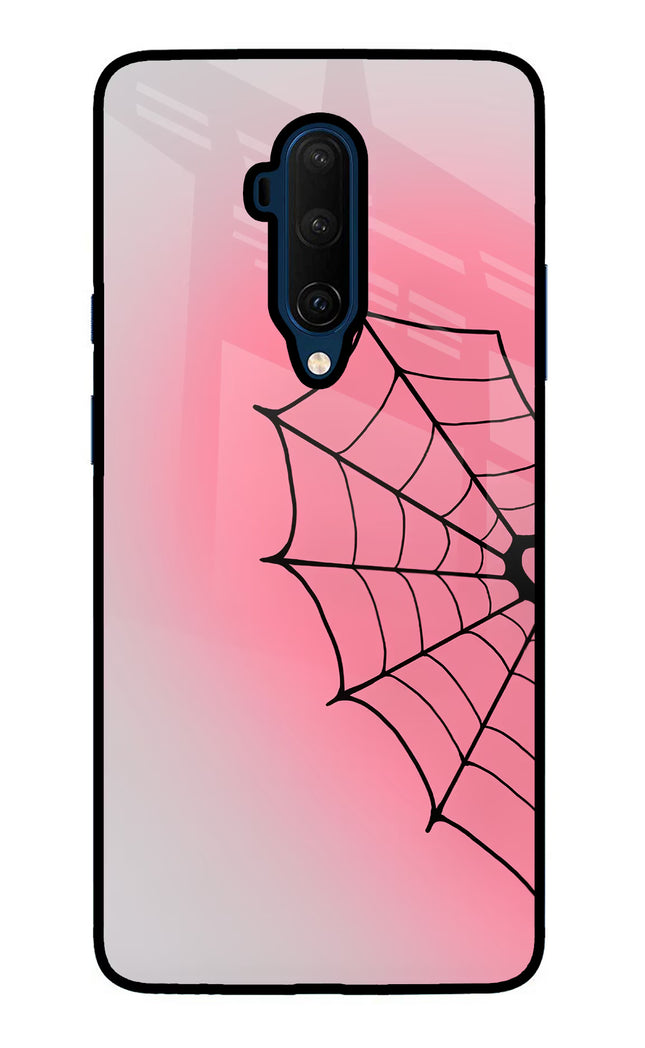 Pink Web Oneplus 7T Pro Glass Case