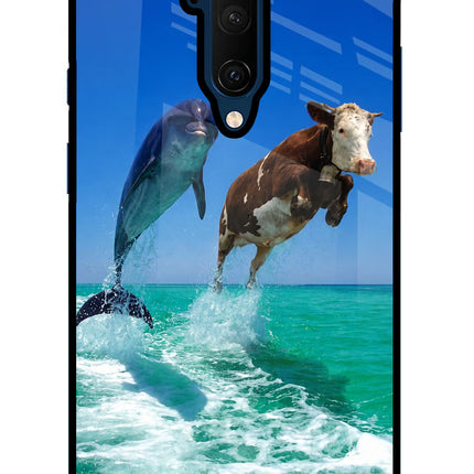 Dolphin vs Cow Oneplus 7T Pro Glass Case