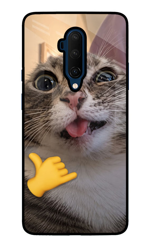 Silly Cat Call Oneplus 7T Pro Glass Case