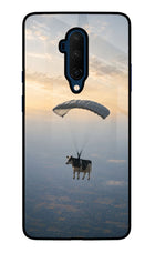 Skydiving Cow Oneplus 7T Pro Glass Case