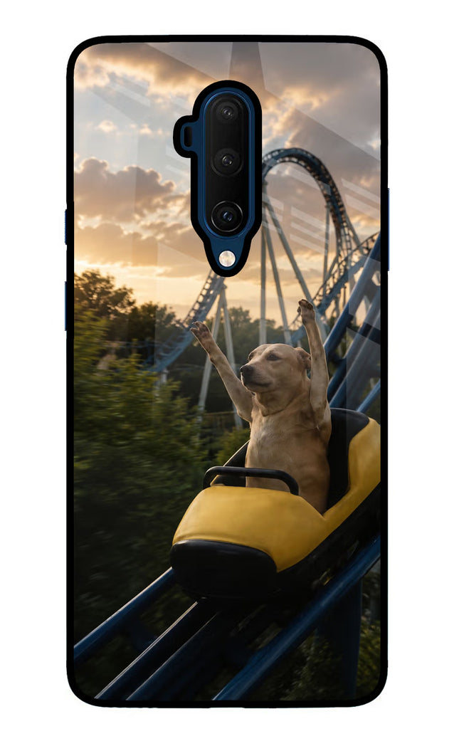 Rollercoaster Dog Oneplus 7T Pro Glass Case
