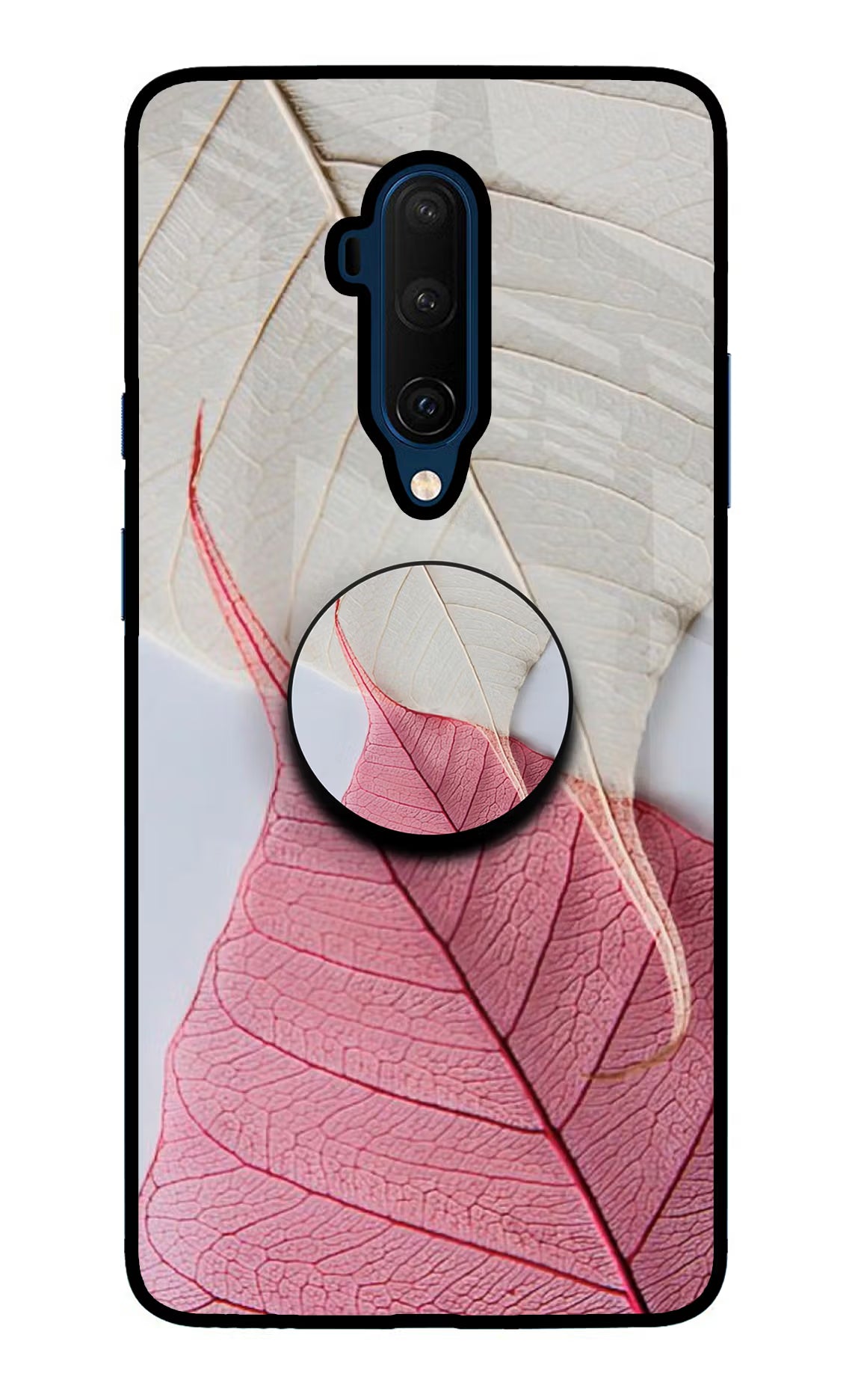 White Pink Leaf Oneplus 7T Pro Pop Case by Casekaro