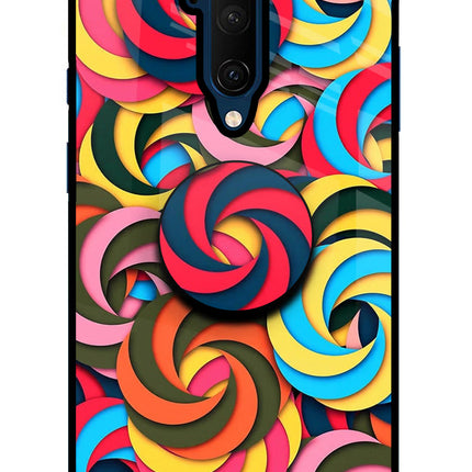 Spiral Pattern Oneplus 7T Pro Glass Case