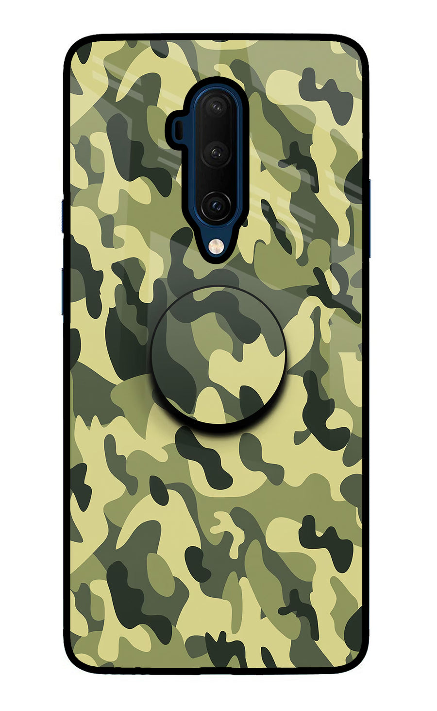 Camouflage Oneplus 7T Pro Pop Case, Glass case