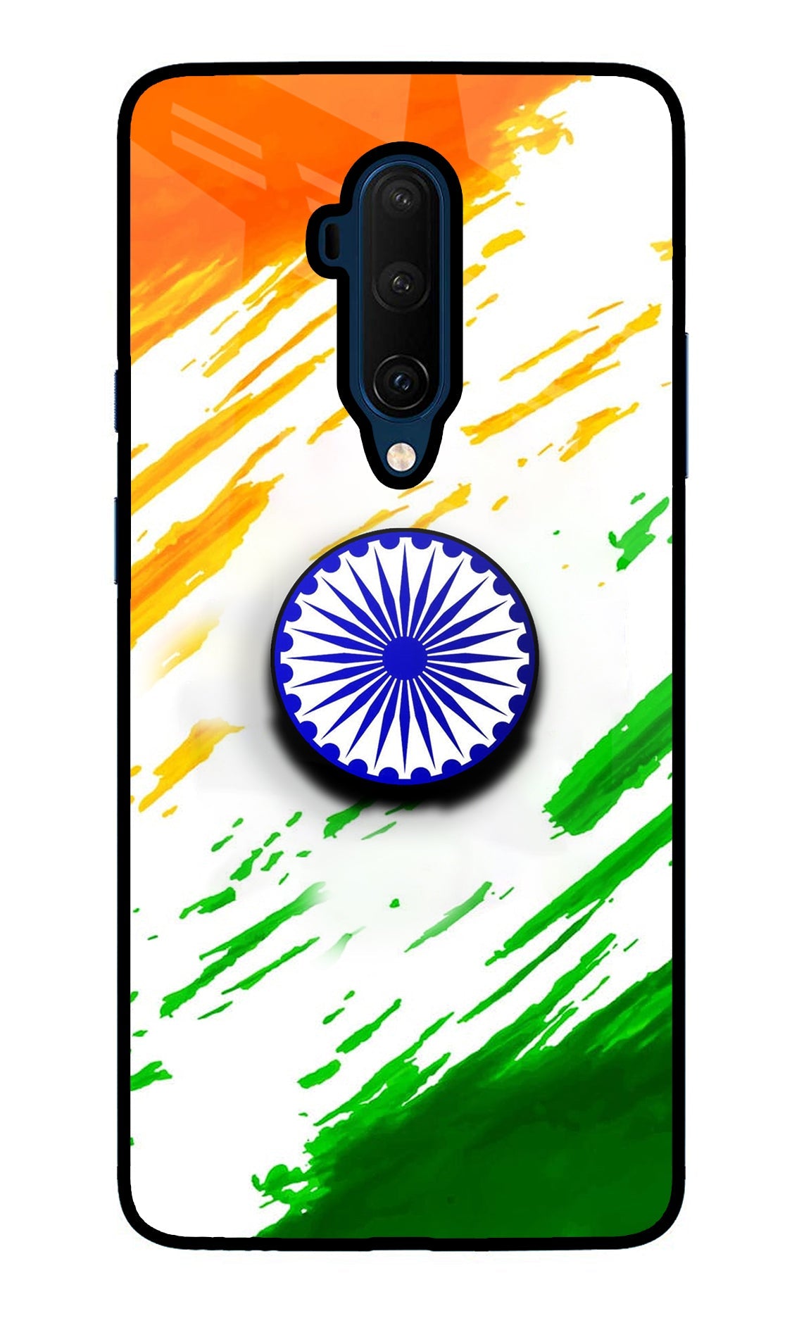 Indian Flag Ashoka Chakra Oneplus 7T Pro Glass Case