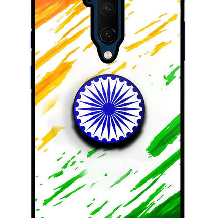 Indian Flag Ashoka Chakra Oneplus 7T Pro Glass Case