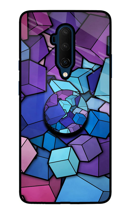 Cubic Abstract Oneplus 7T Pro Glass Case