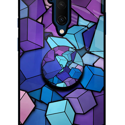 Cubic Abstract Oneplus 7T Pro Glass Case