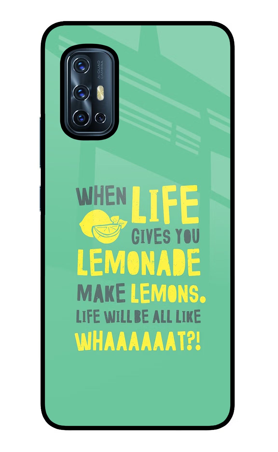 Quote Vivo V17 Glass Case Back Cover by Casekaro