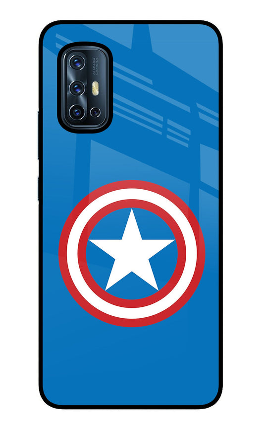 Captain America Logo Vivo V17 Glass Case