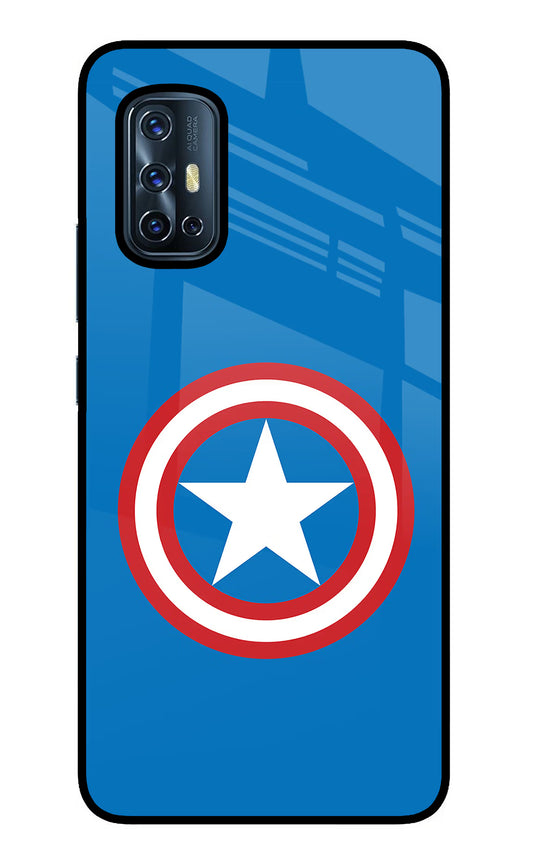 Captain America Logo Vivo V17 Glass Case