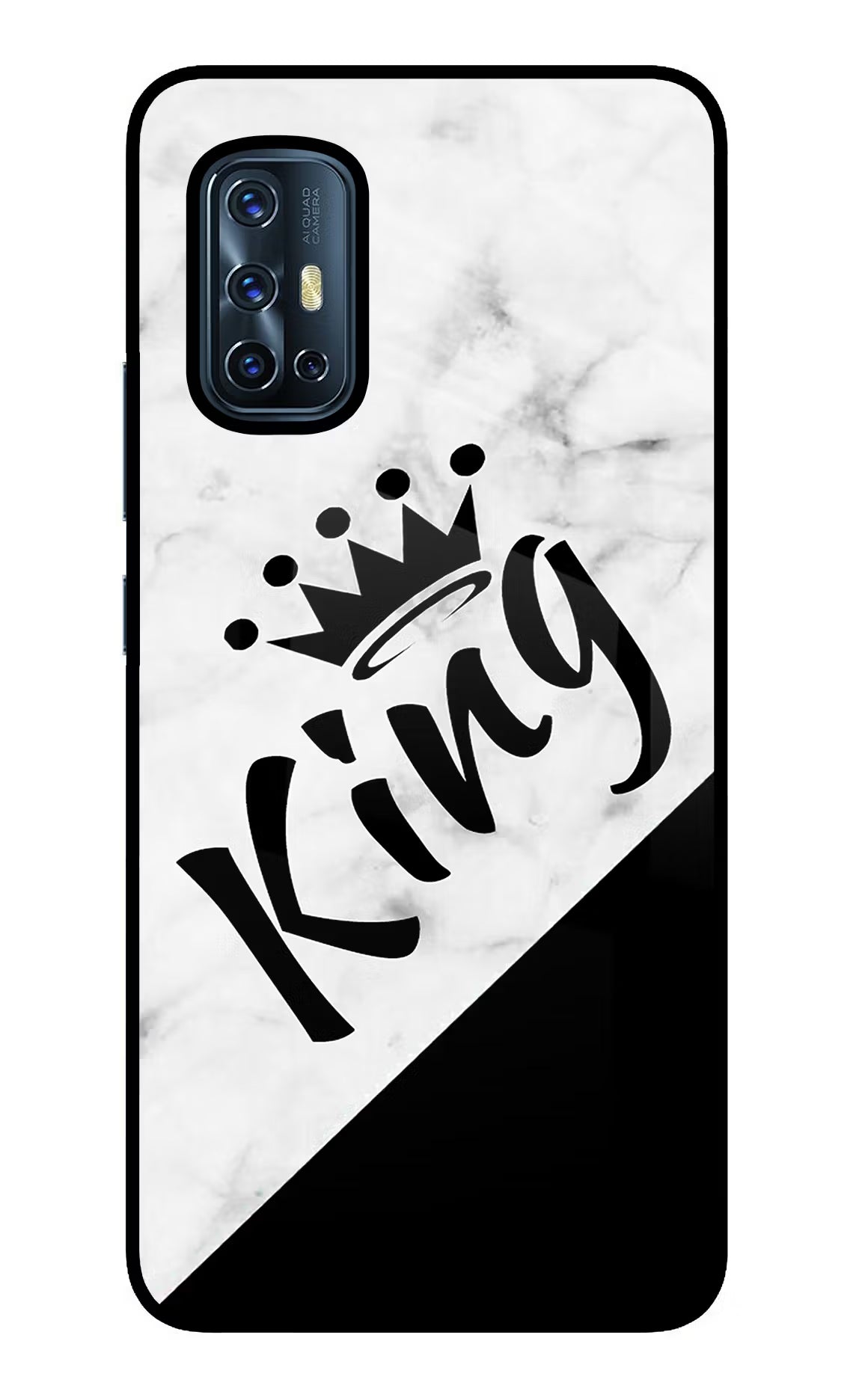King Vivo V17 Glass Case Back Cover by Casekaro