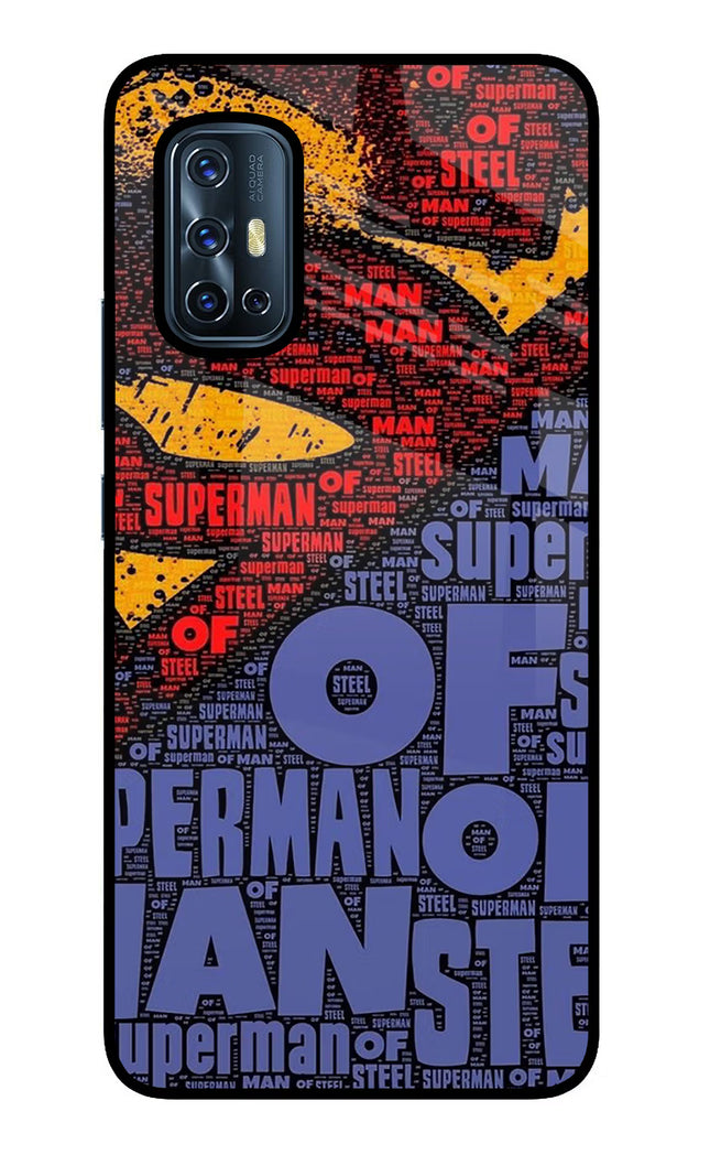 Superman Vivo V17 Glass Case Back Cover by Casekaro